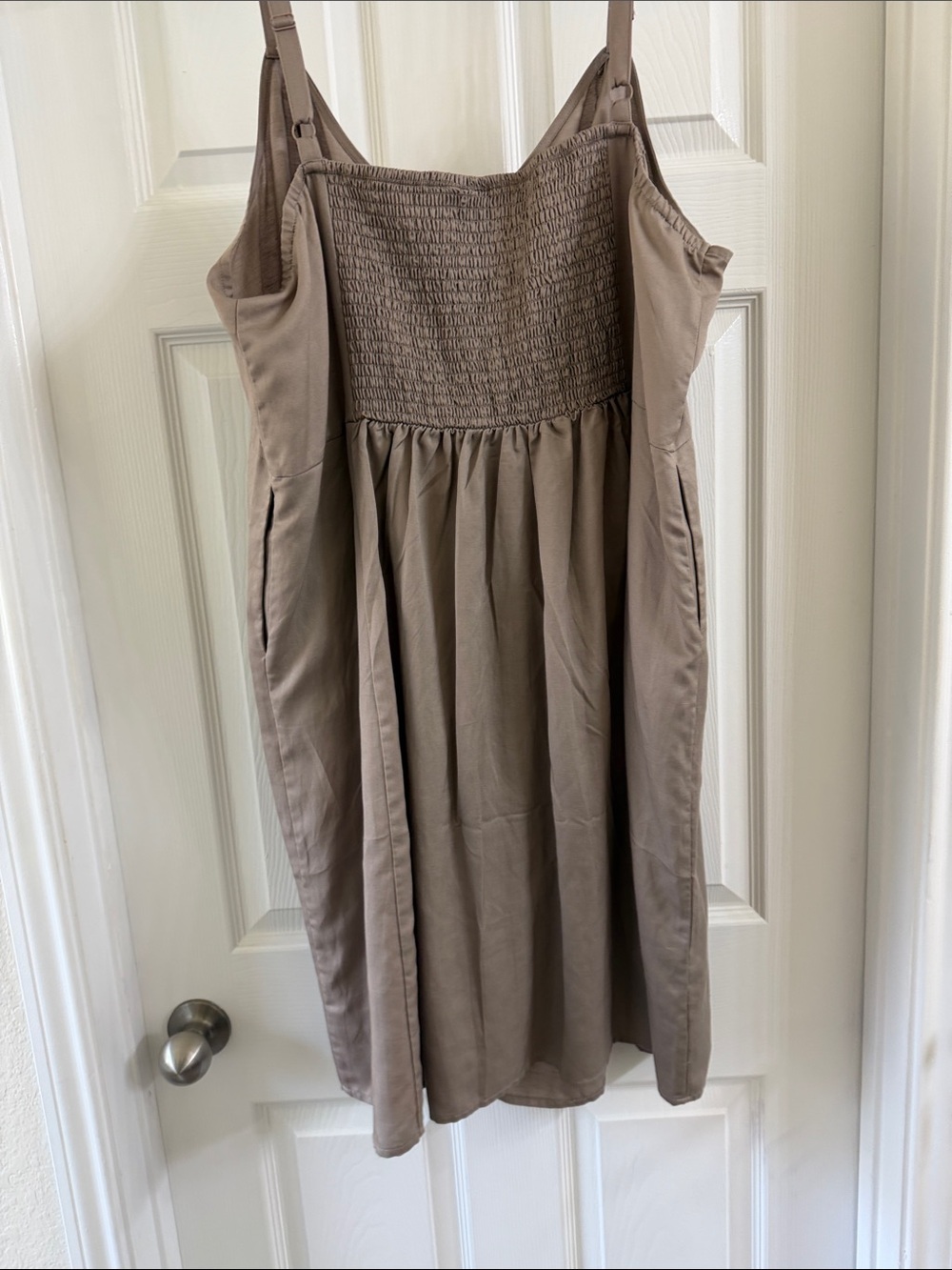 Torrid Natural Beige Mini Linen Button-Up Dress - Picture 3 of 3